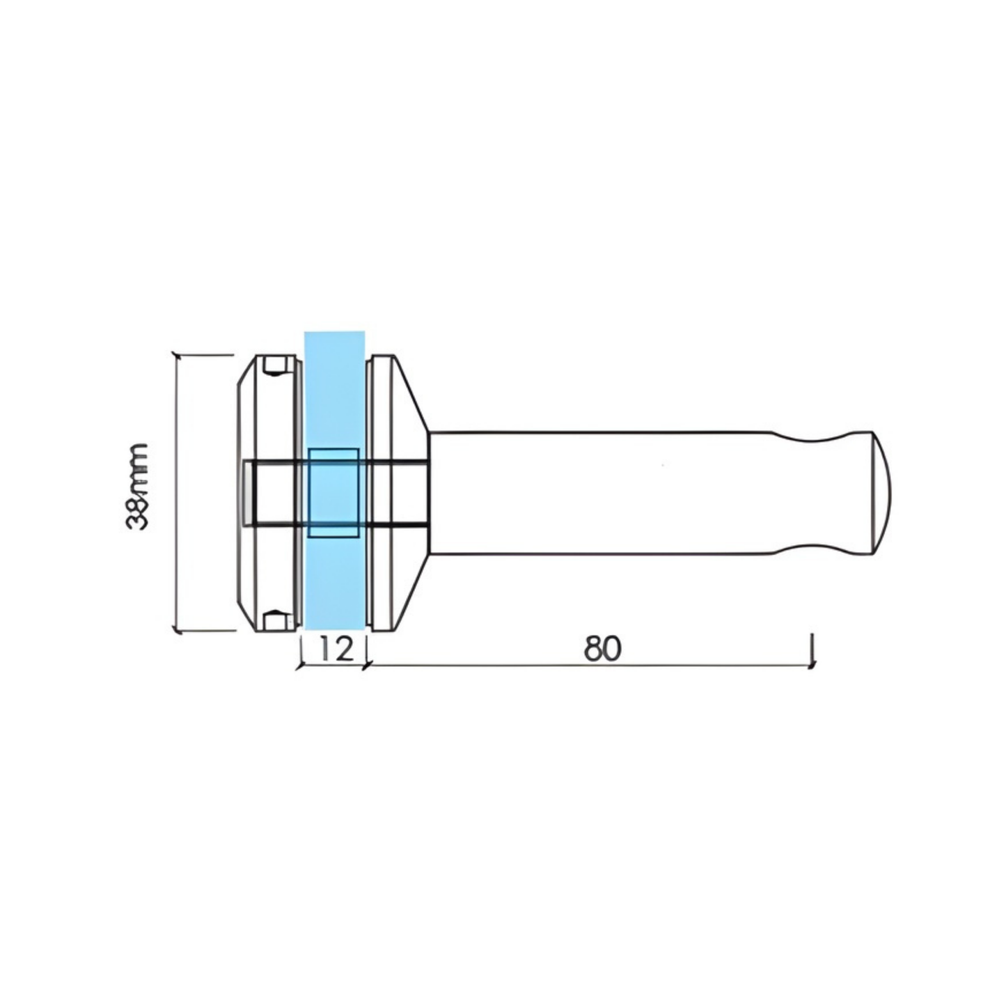 Euro - Horizontal Bracket 38mm