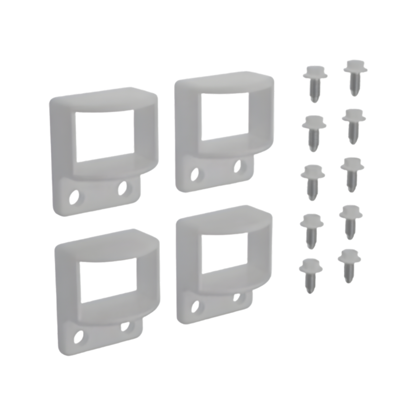 Horizontal brackets - 38mm x 25mm - 4 pack