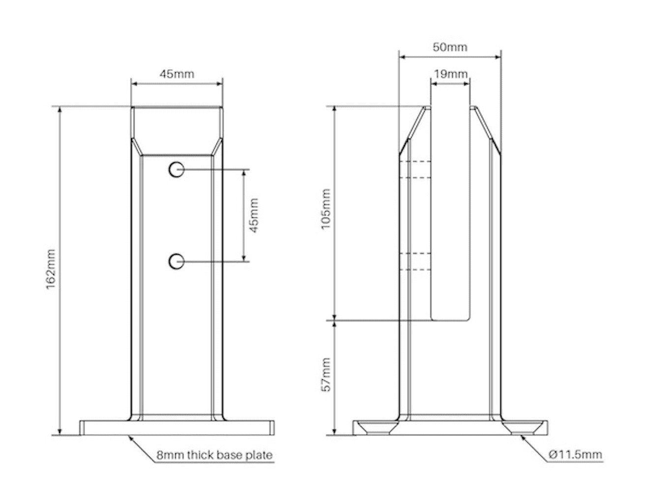 Pool Madrid Spigot - Square with Base Plate