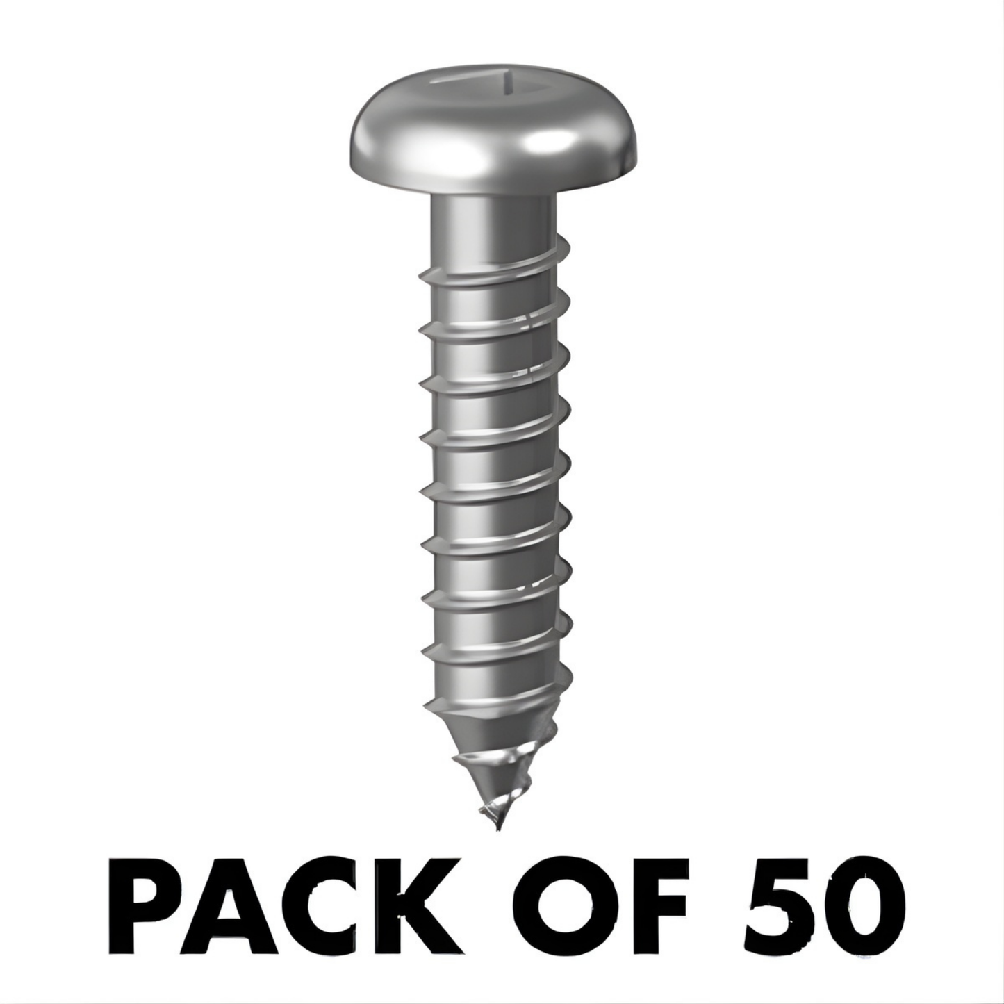 Screw - 12g x 25mm - For Rail - MILL - 50 Pack