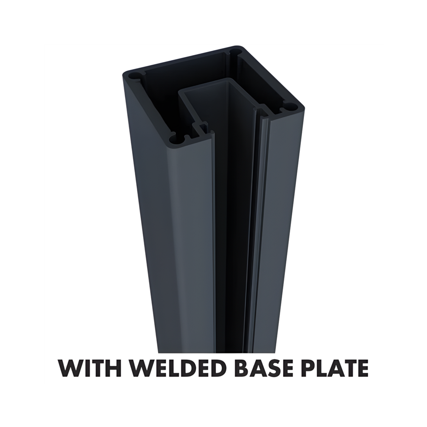 1050mm 1 Way Post with Base Plate
