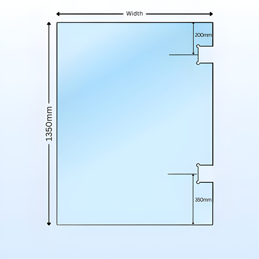 12mm Toughened Glass Polaris Hinge Panel