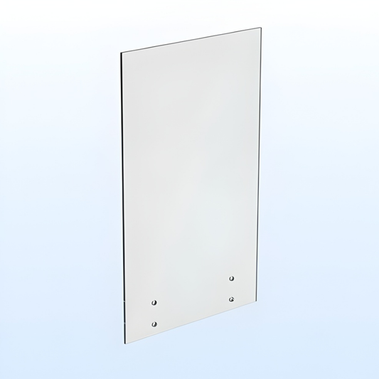 400mm W x 1280mm H X 15mm Standoff Glass