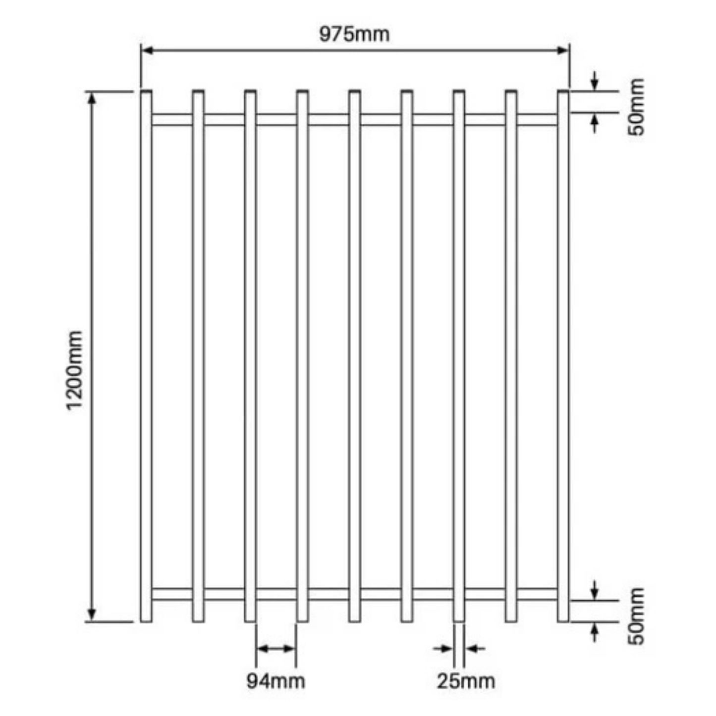 BARR Gate - 975mm W x 1200mm H