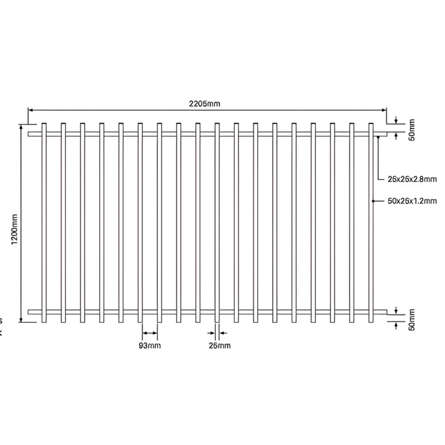 BARR Panel - 2205mm W x 1200mm H