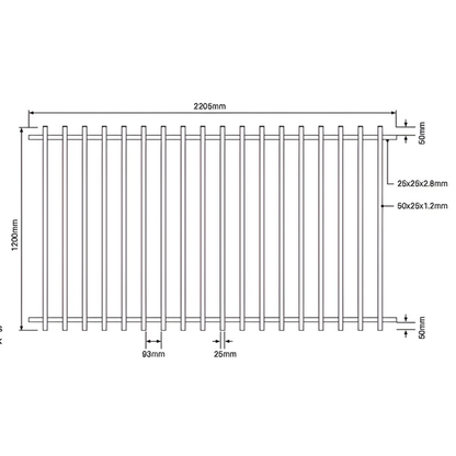 BARR Panel - 2205mm W x 1200mm H