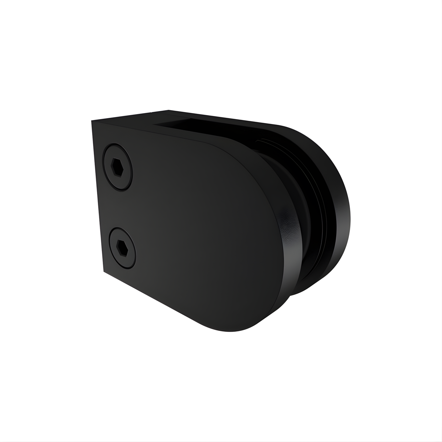 Glass Clamp - D front, flat back clamp