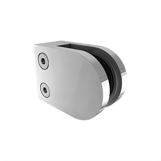 Glass Clamp - D front, flat back clamp