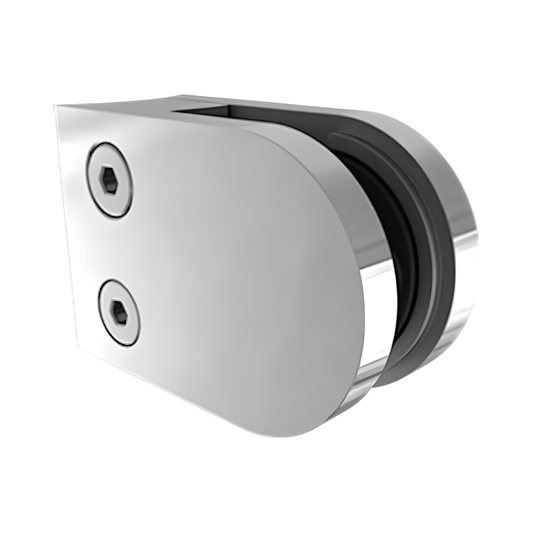 Glass Clamp - D front, round back clamp