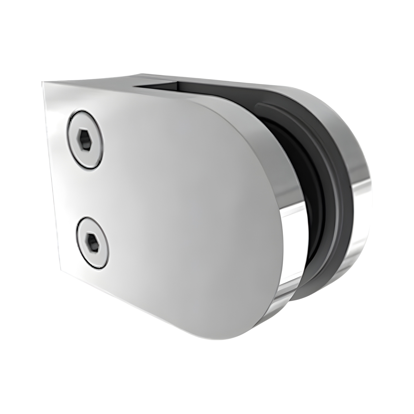 Glass Clamp - D front, round back clamp
