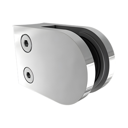 Glass Clamp - D front, round back clamp