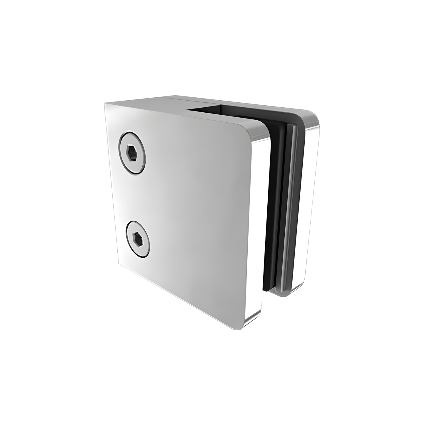 Glass Clamp - Square front, flat back