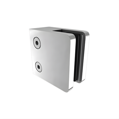 Glass Clamp - Square front, flat back