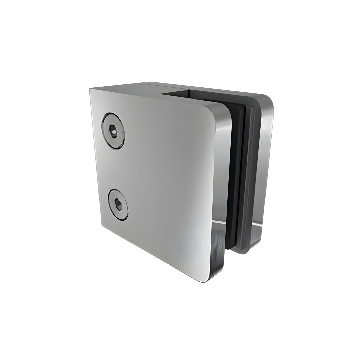Glass Clamp - Square front, flat back