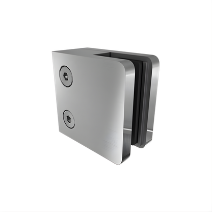 Glass Clamp - Square front, flat back