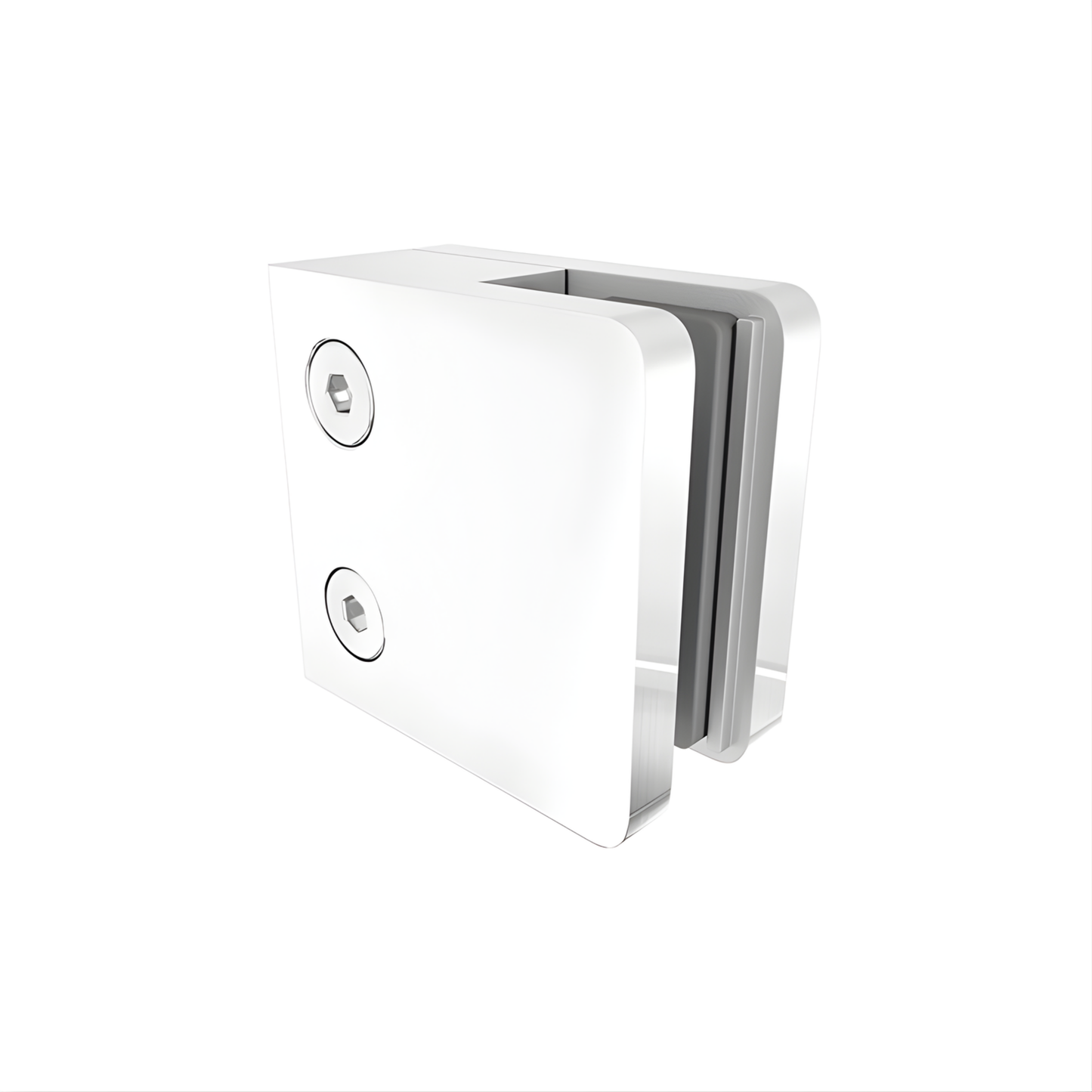 Glass Clamp - Square front, flat back