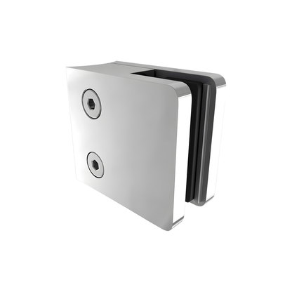 Glass Clamp - Square front, round back clamp