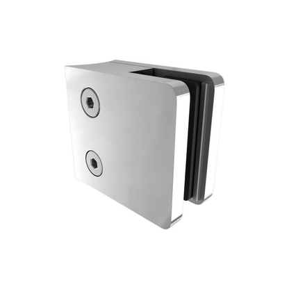 Glass Clamp - Square front, round back clamp