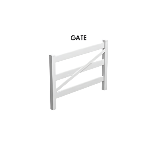 Hamptons Gate Kit - 3 Rail - 1800mm W x 1300mm H