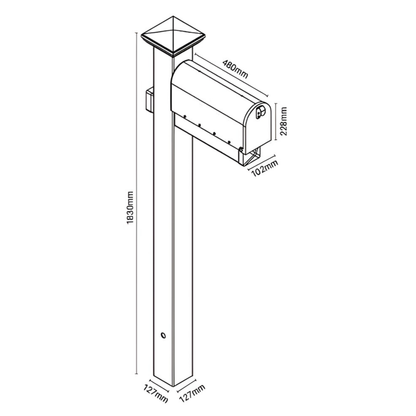 Hamptons Letterbox & Post Set