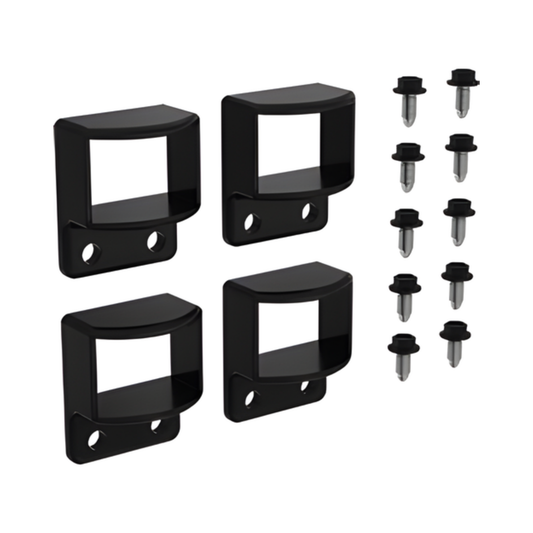 Horizontal brackets - 38mm x 25mm - 4 pack