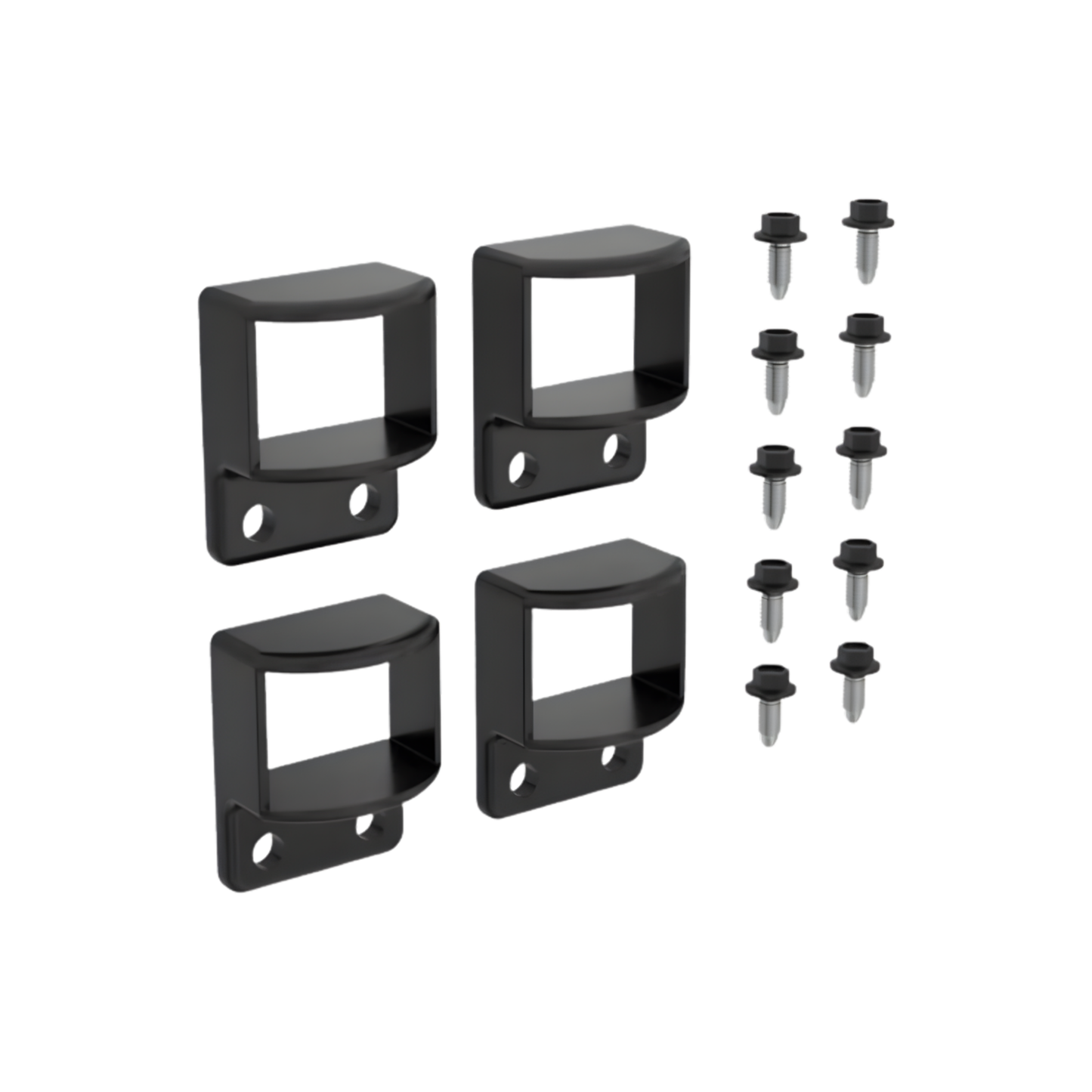 Horizontal brackets - 38mm x 25mm - 4 pack