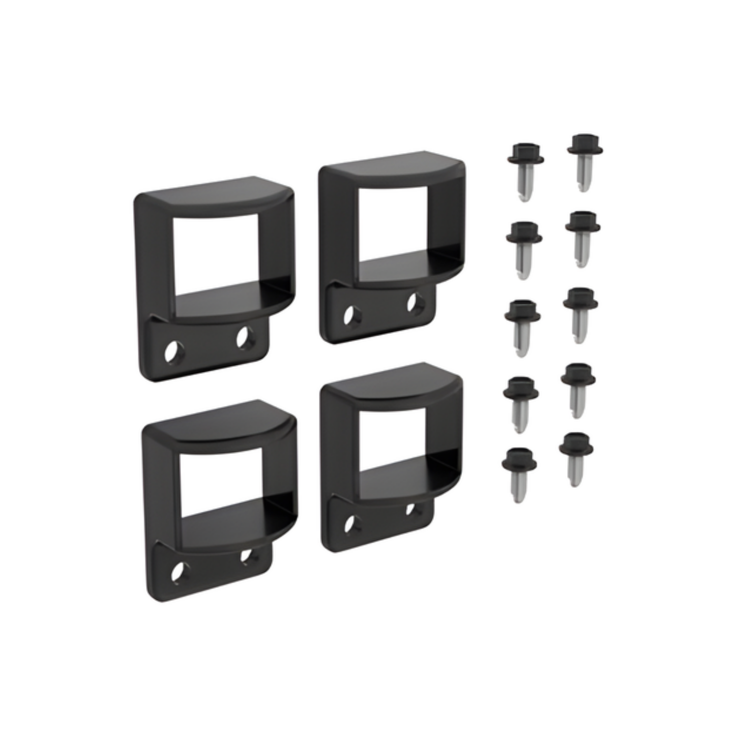 Horizontal brackets - 38mm x 25mm - 4 pack