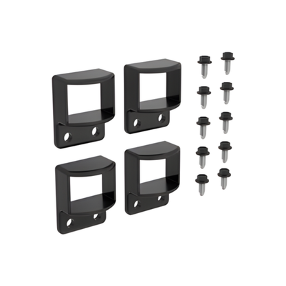Horizontal brackets - 38mm x 25mm - 4 pack
