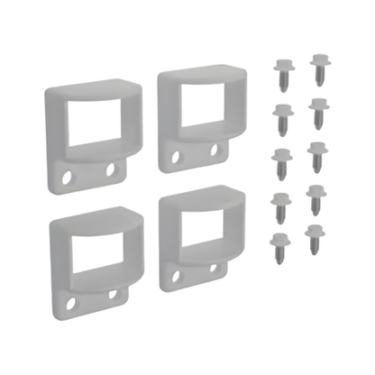 Horizontal brackets - 38mm x 25mm - 4 pack