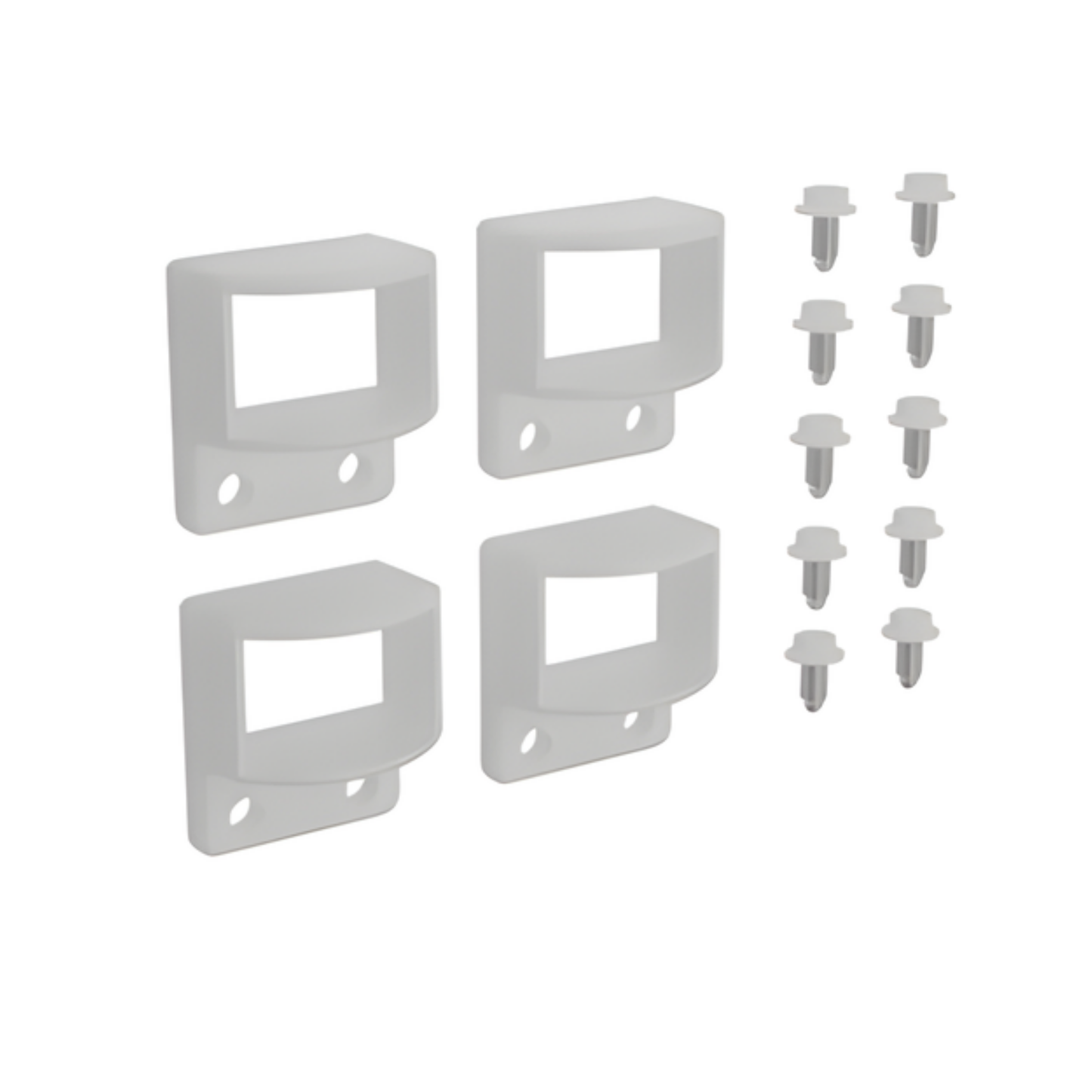 Horizontal brackets - 38mm x 25mm - 4 pack