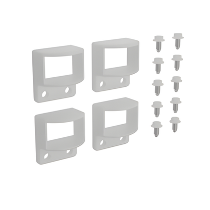Horizontal brackets - 38mm x 25mm - 4 pack