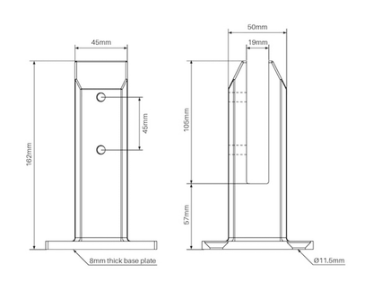 Pool Madrid Spigot - Square with Base Plate