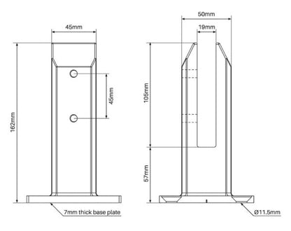 Madrid Spigot - DELUXE Square with Base Plate