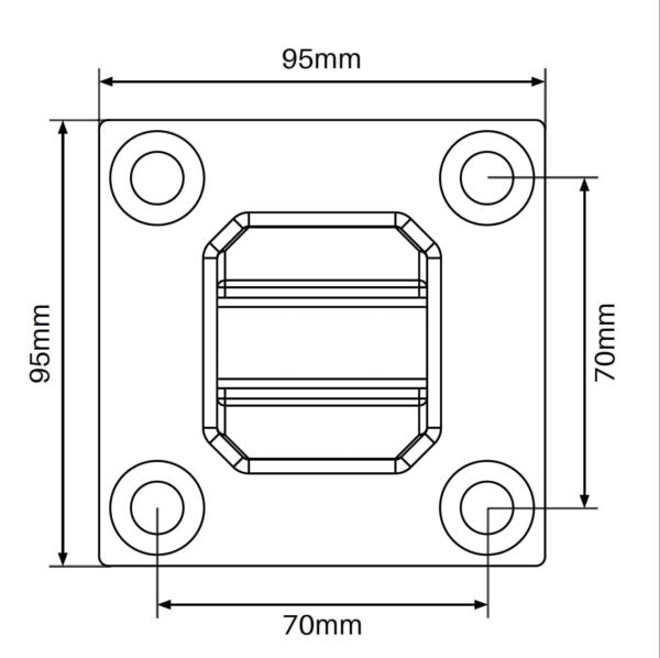Madrid Spigot - DELUXE Square with Base Plate