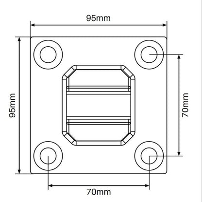 Madrid Spigot - DELUXE Square with Base Plate