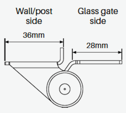 Master Range - Glass to Face Mount Hinge Set
