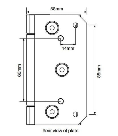 155 Polaris Soft Close - Glass to Post / Wall Hinge