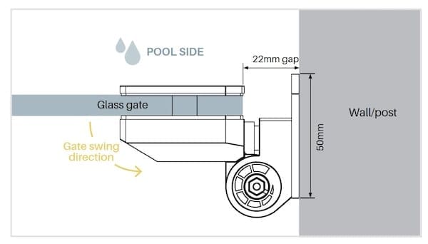 155 Polaris Soft Close - Glass to Post / Wall Hinge