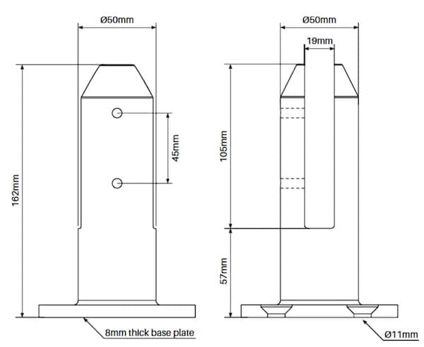 RIO Spigot - Round Base Plated