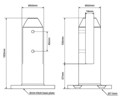 RIO Spigot - Round Base Plated