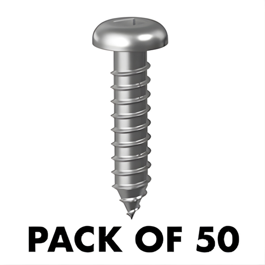 Screw - 12g x 25mm - For Rail - MILL - 50 Pack