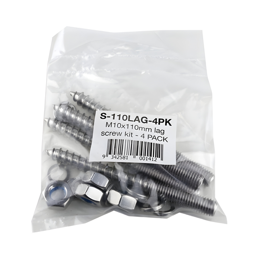 Screw - LAG - M10 x 110mm - 4 Pack