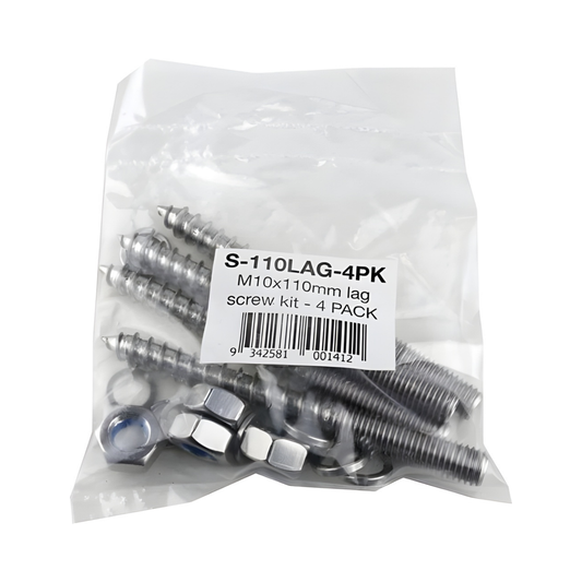 Screw - LAG - M10 x 110mm - 4 Pack