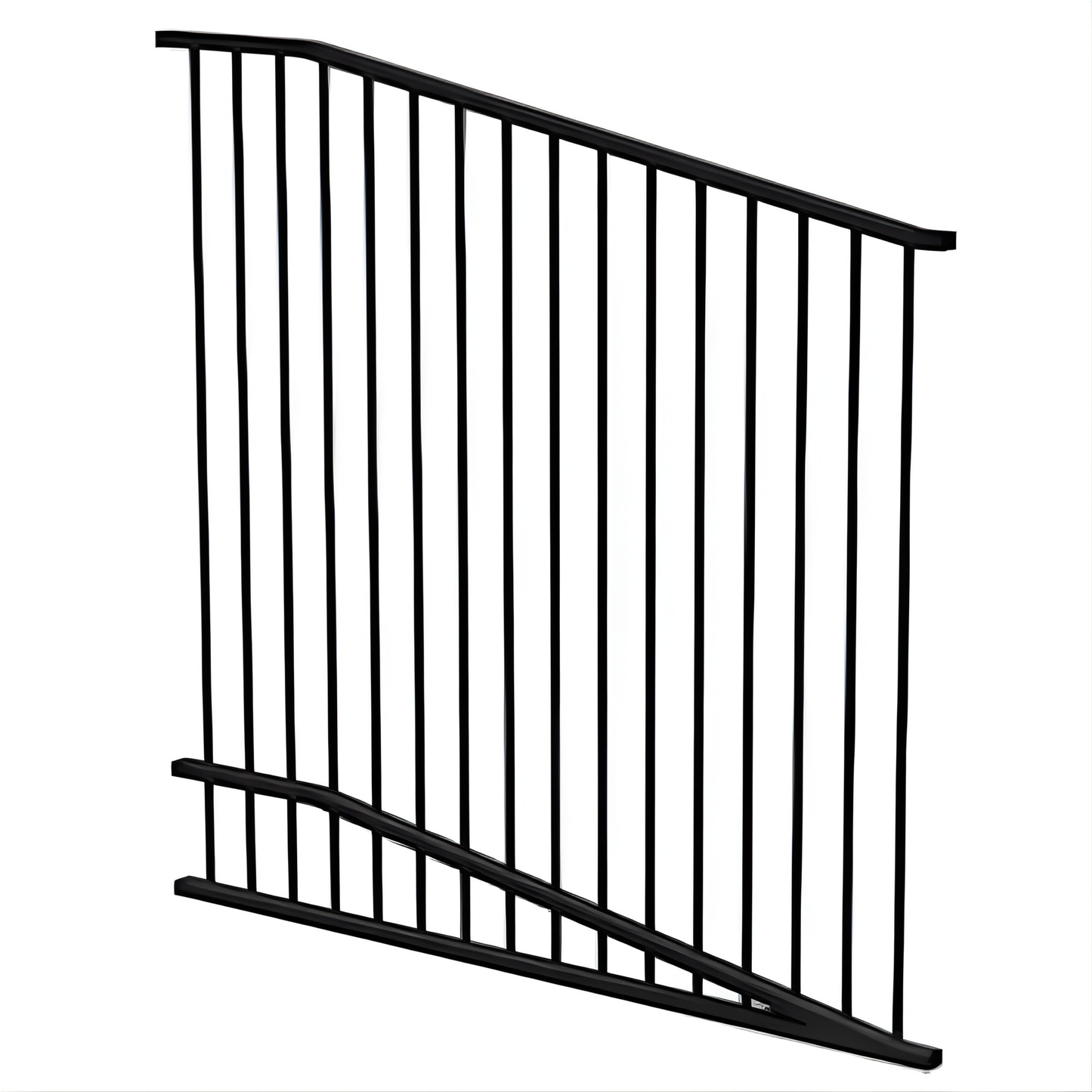 Six Star RAKED PANEL - Flat Top 1450mmW x 1400mmH - BLACK