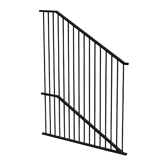 Six Star RAKED PANEL - Flat Top 1450mm W x 1800mm H - BLACK