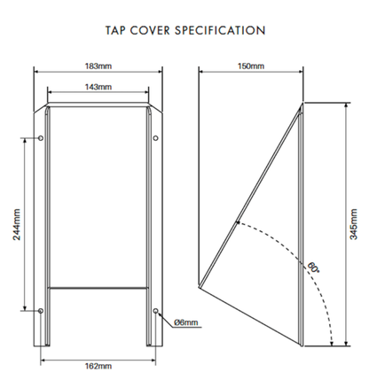 Tap Cover - polycarb plastic