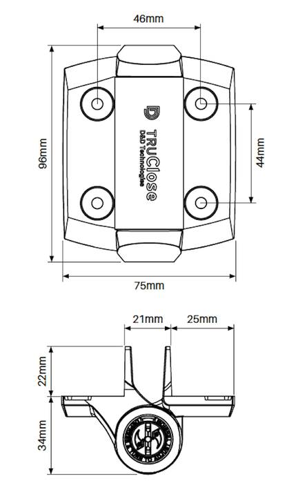 Tru Close- Hinge Set - Adjustable Tension - White