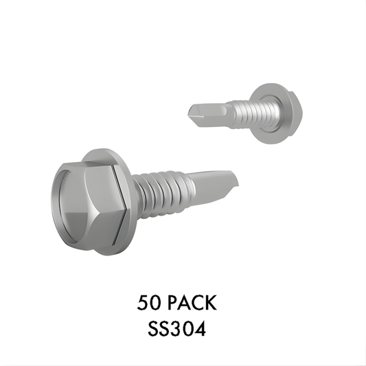 Tek Screws - SS304 - 50 Pack