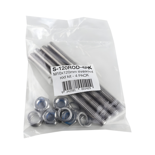 Threaded Rod - M10 x 120mm - 4 Pack