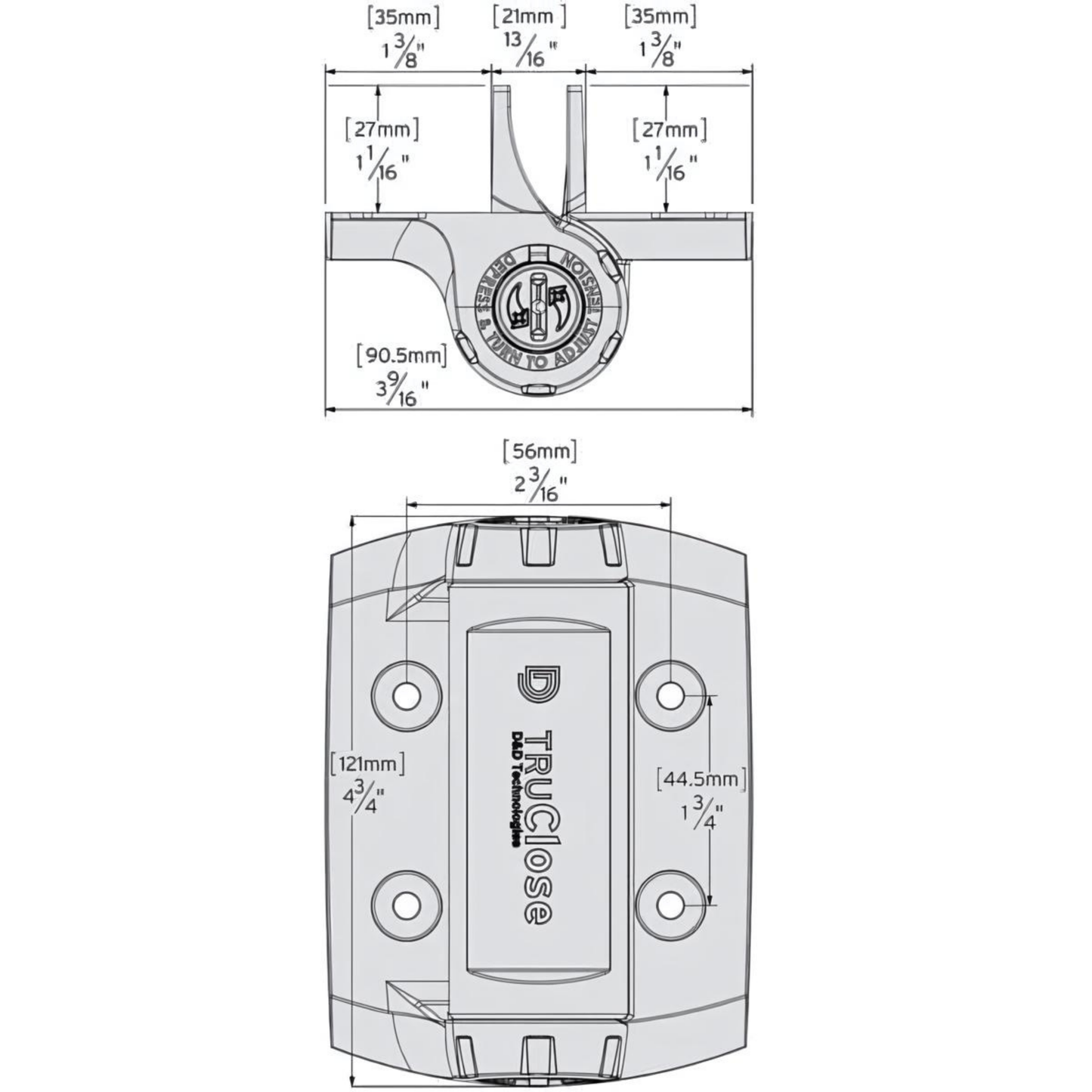 Tru Close - Hinge Set - Heavy Duty - 2 x Legs